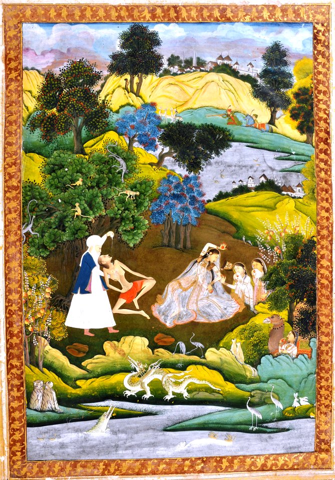 Fainted Laila and Majnun-Based on the Khamsa of Persian poet Nizami - Google Art Project