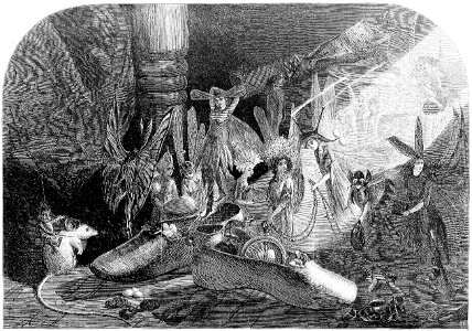 Fairy Gifts by JA Fitzgerald, Illustrated London News 19 Dec 1868. Free illustration for personal and commercial use.