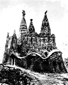 Fachada este Cripta Güell (1910)