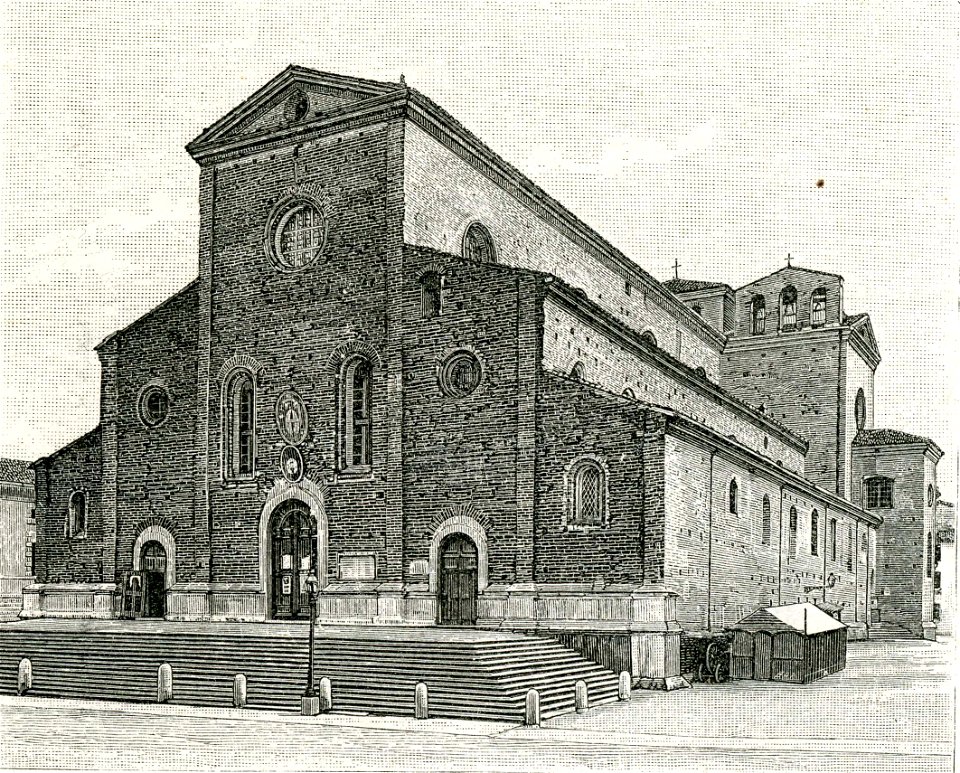 Faenza La Cattedrale xilografia
