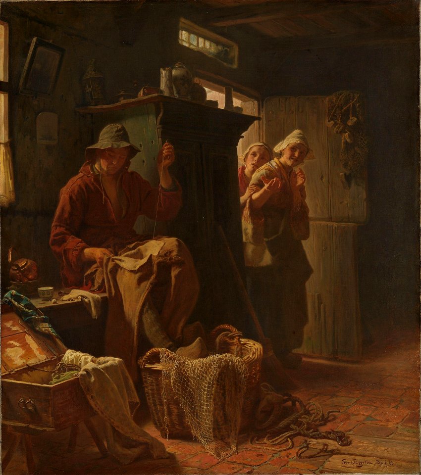 Ferdinand Fagerlin - The Hardships of Bachelorhood - NG.M.00234 - National Museum of Art, Architecture and Design