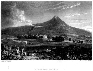 Falkland Palace engraving by William Miller after W Brown