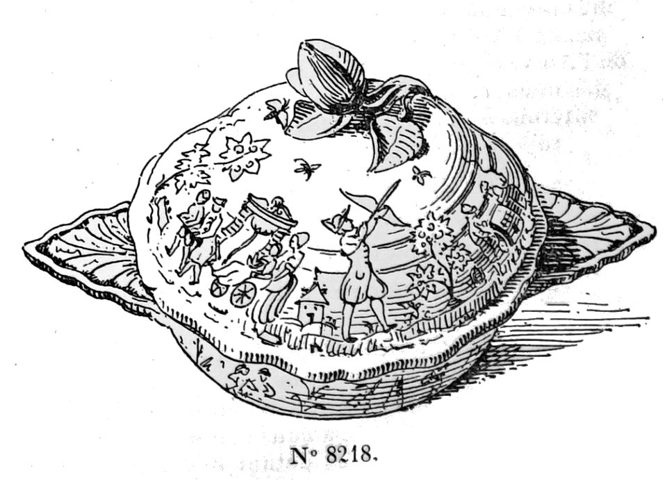 Faience de Rouen écuelle à oreilles et couvercle 42496