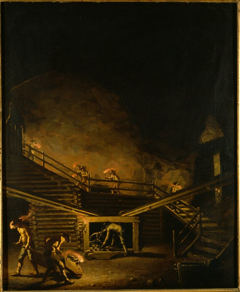 Falcon Steps at the Falun Copper Mine (Pehr Hilleström d.ä.) - Nationalmuseum - 23798