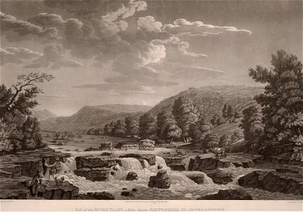 Fall of the River Taaff, a mile above Ponty-Pridd, Glamorganshire