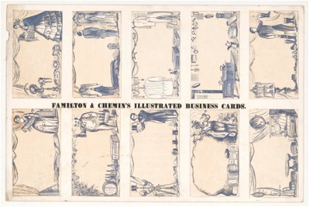 Familton & Chemin's illustrated business cards LCCN2003680929