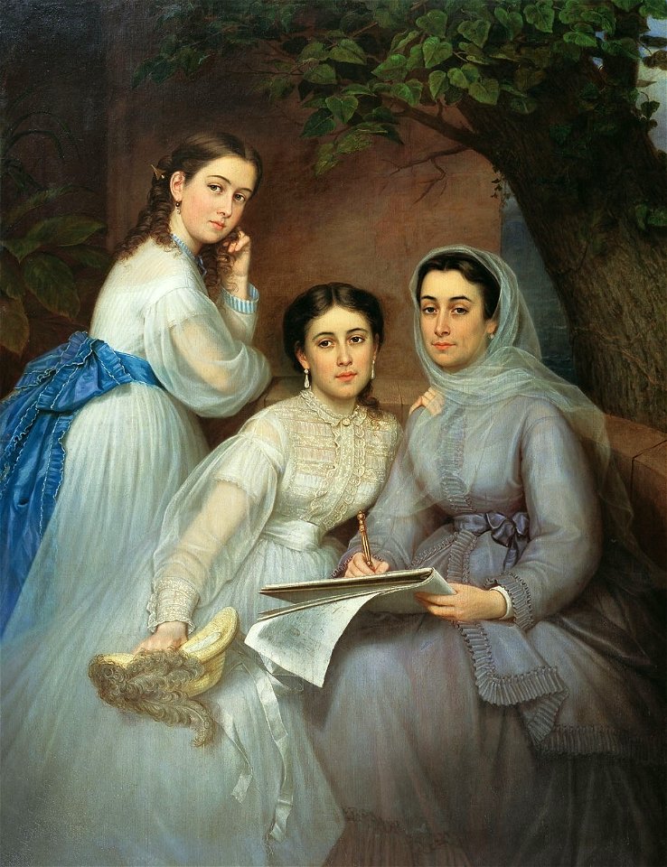 Family portrait by E.Khilkova (Kazan museum)