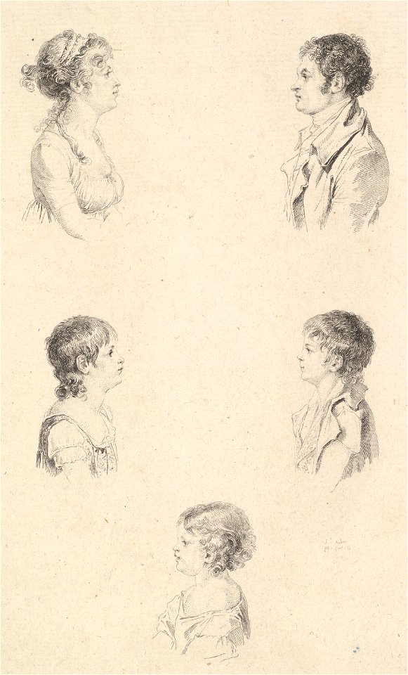Famille Renouard, cinq têtes