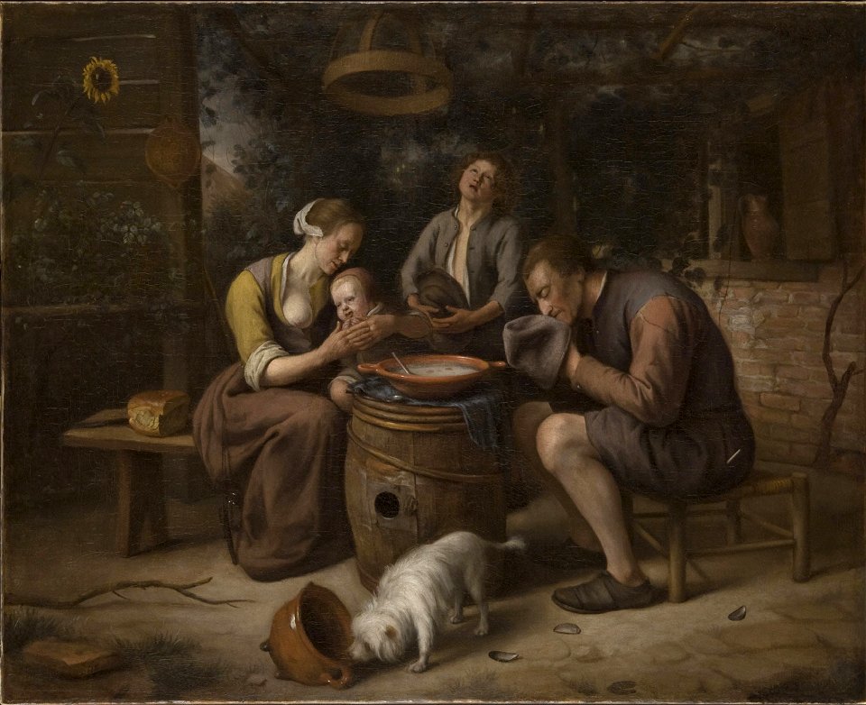 Family in Prayer before a Meal by Jan Steen Philadelphia Museum of Art