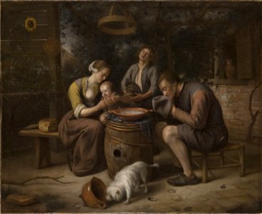 Family in Prayer before a Meal by Jan Steen Philadelphia Museum of Art