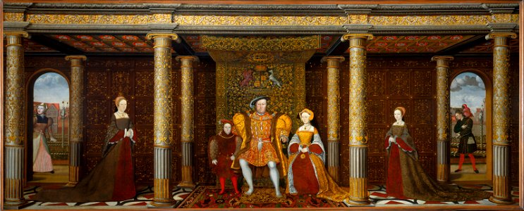 Family of Henry VIII c 1545. Free illustration for personal and commercial use.