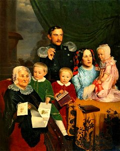 Family portrait by F.Slavyanskiy (1852, GTG)