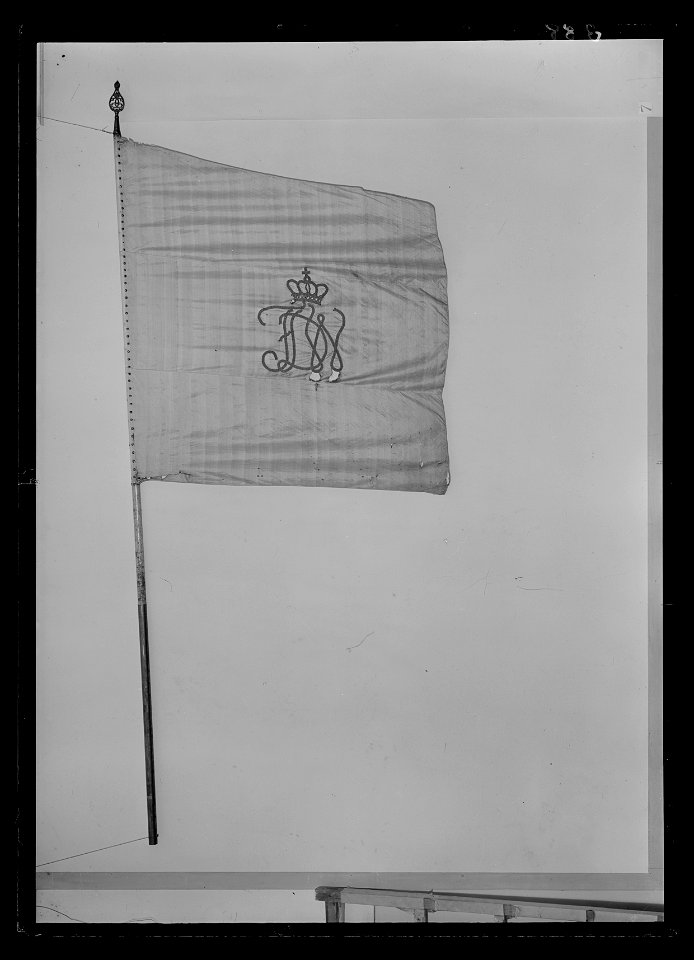 Fana vid Drottningens i Pommern uppsatta regemente under Gustav IV Adolfs regering - Livrustkammaren - 8978