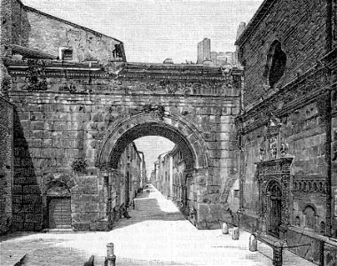 Fano – Arco di Augusto (xilografia)