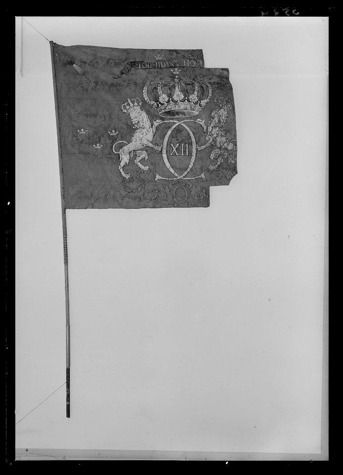 Fana vid det Sachsiska regementet uppsatt av Överste Johan Baptista Schorner 1707 - Livrustkammaren - 51796