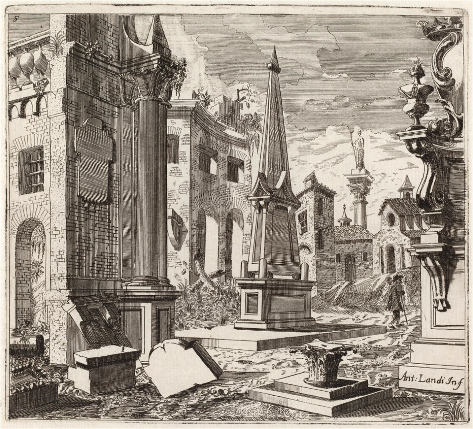 Fantastic Townscape with Ruins
