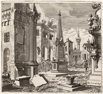 Fantastic Townscape with Ruins