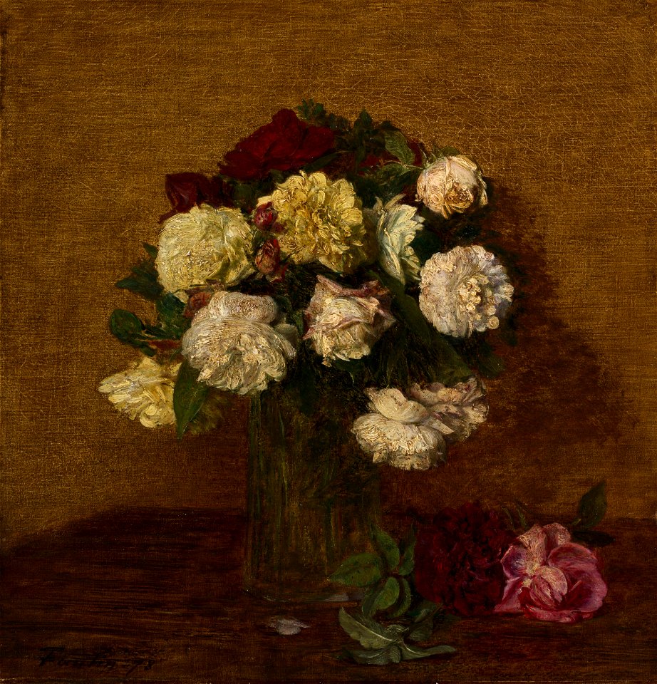 Henri Fantin-Latour - Roses in a Vase - 1979.137 - Cleveland Museum of Art