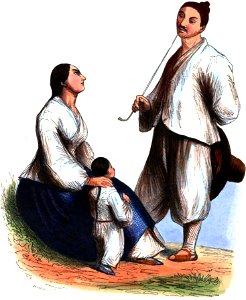 Fanille de Pécheurs Japonais. Auguste Wahlen. Moeurs, usages et costumes de tous les peuples du monde. 1843