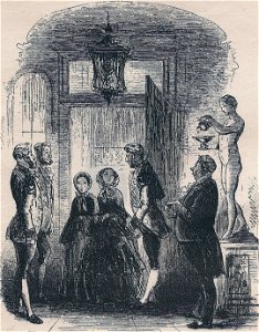 Fanny and Little Dorrit call on Mrs Merdle, by Phiz