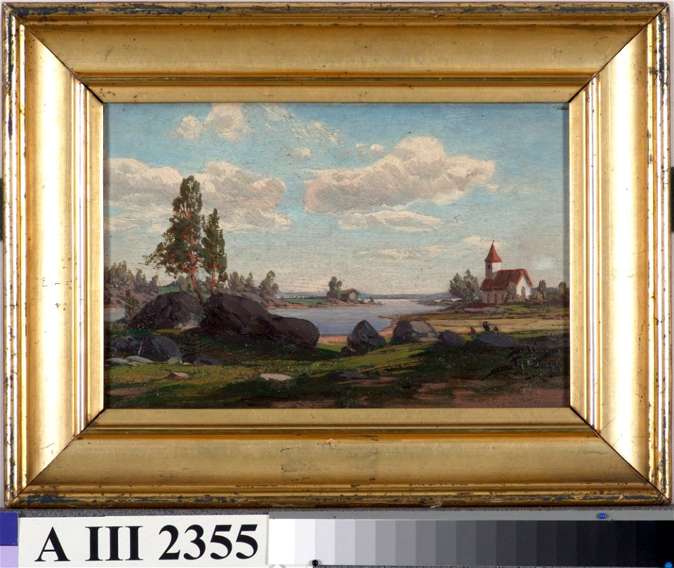 Fanny Churberg - Kirkko rannalla - A III 2355 - Finnish National Gallery