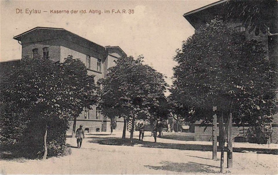 FAR 35, reitende Abteilung in Deutsch Eylau, Postkarte vor 1914