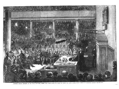 Faraday lecture at Royal Institution 1856