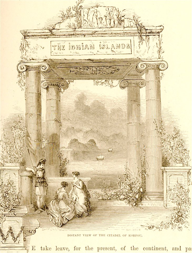 Fancy Vignette, and Distant View of the Citadel of Corfu - Wordsworth Christopher - 1882