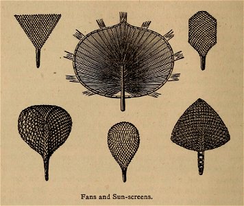 Fans and Sun-screens (Boston. Congregational Publishing Society, 1871). Free illustration for personal and commercial use.