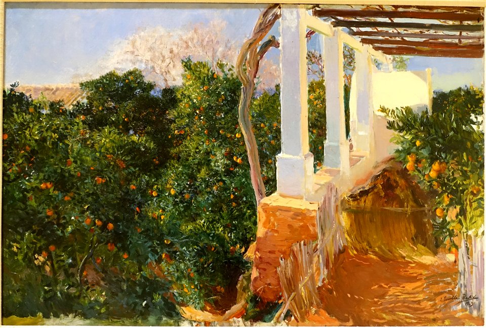 Farm-House, Alcira, by Joaquin Sorolla y Bastida, Spanish, 1903, oil on canvas - Meadows Museum - Southern Methodist University - DSC05434