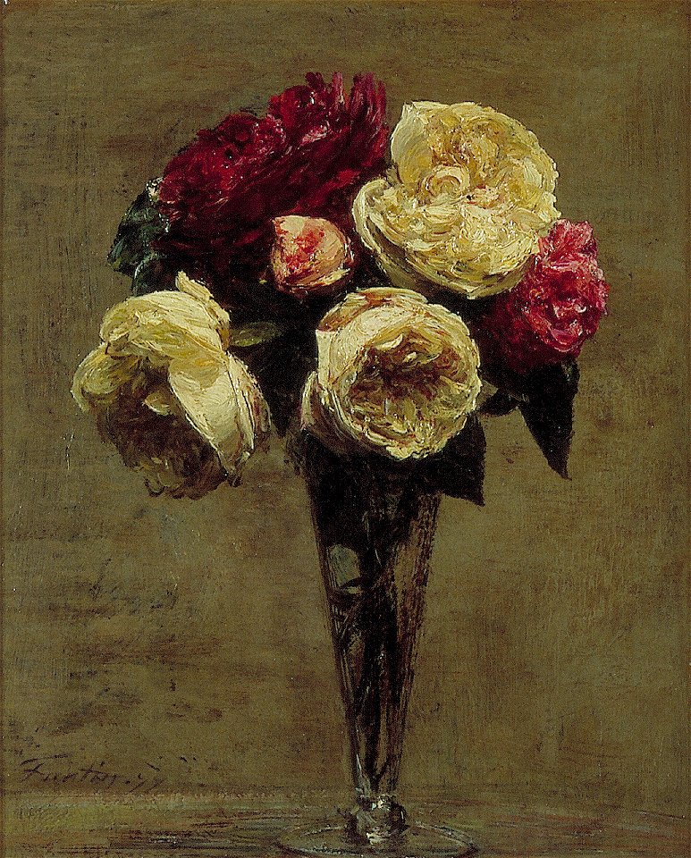 I.H.J.T. Fantin-Latour - Vaas met theerozen - AB9263 - Cultural Heritage Agency of the Netherlands Art Collection