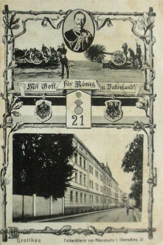 FAR 21 in Neisse, Postkarte von vor 1914