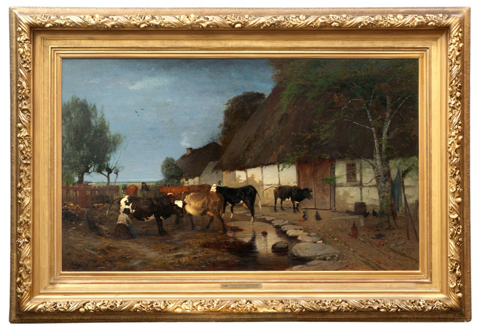 Farmstead in Skåne (Anders Kallenberg) - Nationalmuseum - 18311