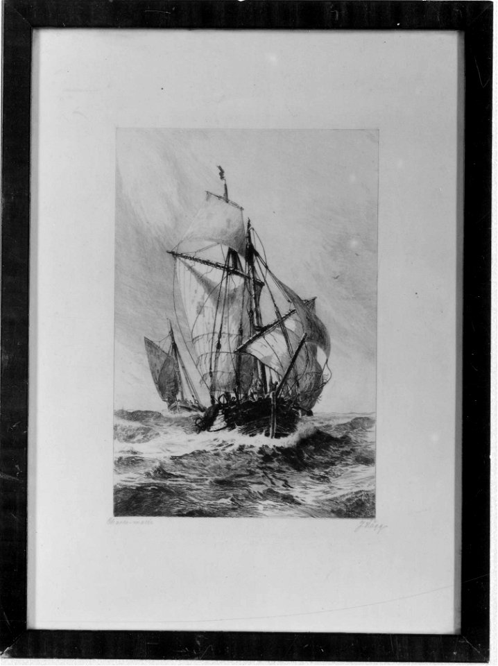 Fartygsporträtt-Franska jakter - Sjöhistoriska museet - S 1503