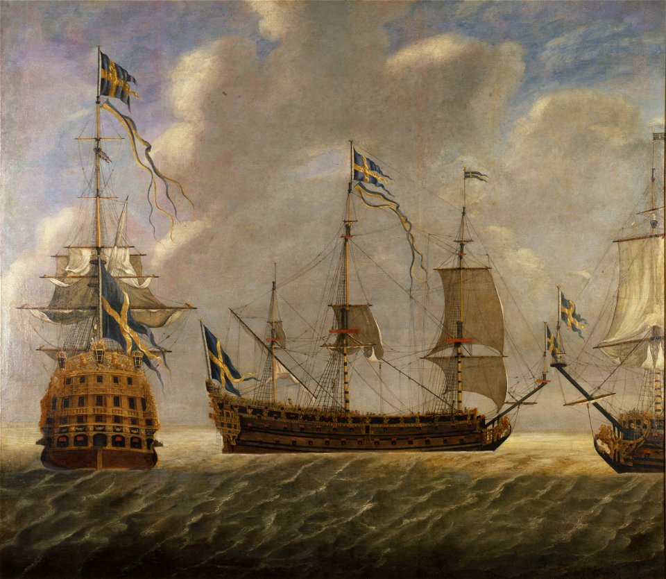 Fartygsporträtt-Flaggskepp, linjeskepp, amiralsfartyg - Sjöhistoriska museet - O 11242