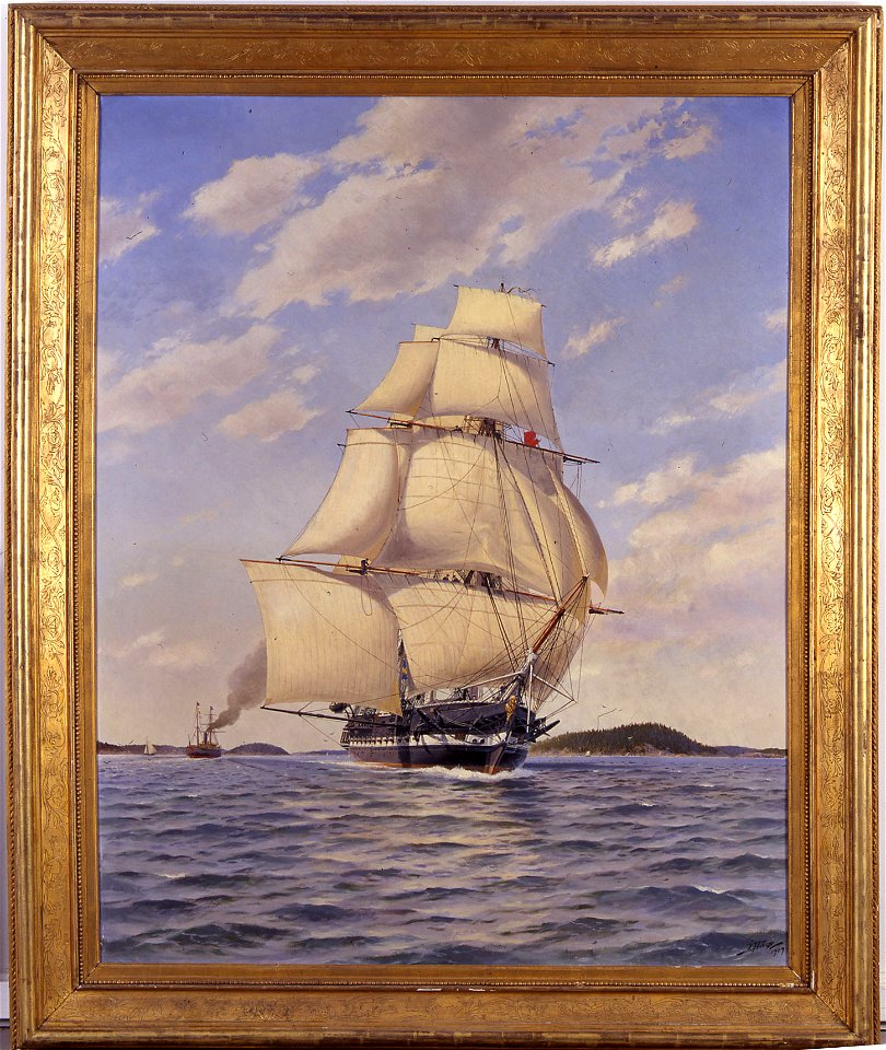 Fartygsporträtt-Fregatt - Sjöhistoriska museet - O 03964