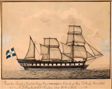 Fartygsporträtt-Fregatt - Sjöhistoriska museet - S 2750