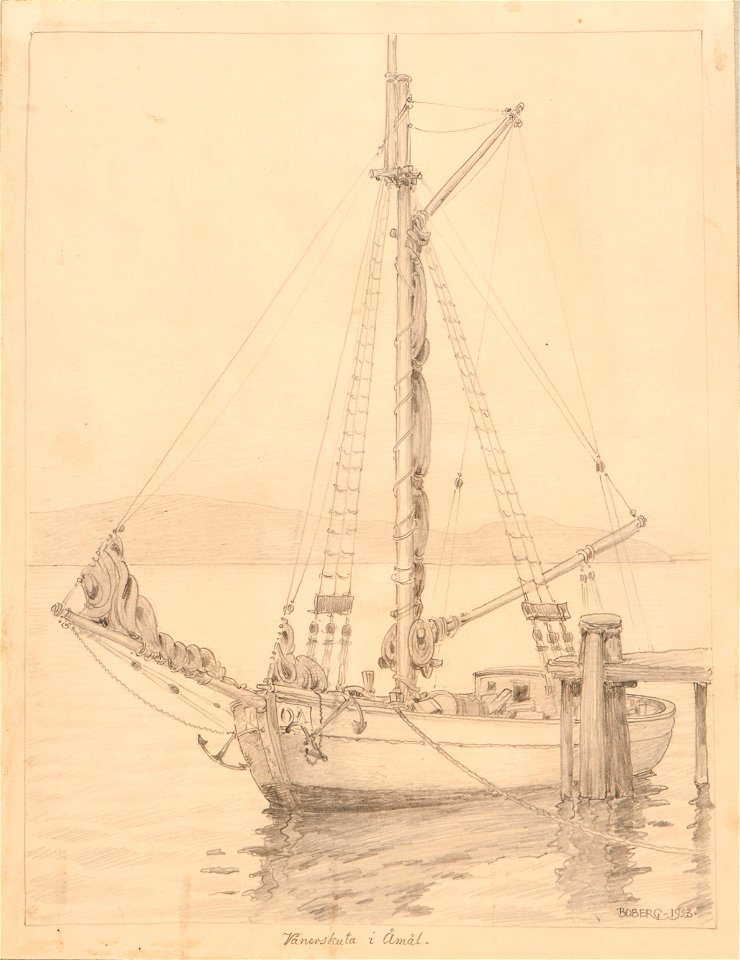 Fartygsporträtt-Jakt - Sjöhistoriska museet - S 0980