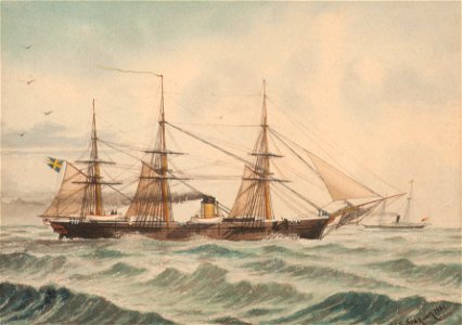 Fartygsporträtt-Korvett - Sjöhistoriska museet - O 04937