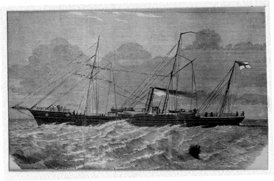 Fartygsporträtt-Last- och passagerarångfartyg, 3-mast skonertriggat - Sjöhistoriska museet - S 0783