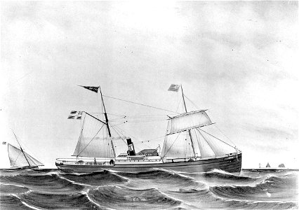 Fartygsporträtt-Lastångfartyg, skonertriggat - Sjöhistoriska museet - ID 006