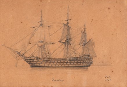 Fartygsporträtt-Ryskt linjeskepp - Sjöhistoriska museet - O 11393