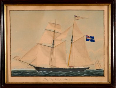 Fartygsporträtt-Toppsegelskonare - Sjöhistoriska museet - S 2713