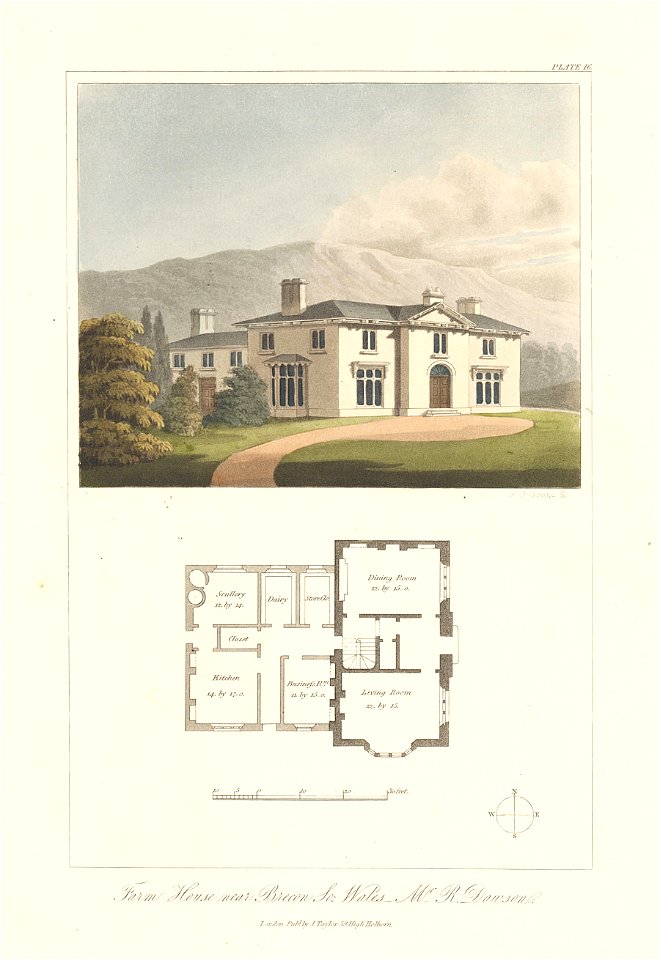 Farm house near Brecon so. Wales.Mr. R. Dawson