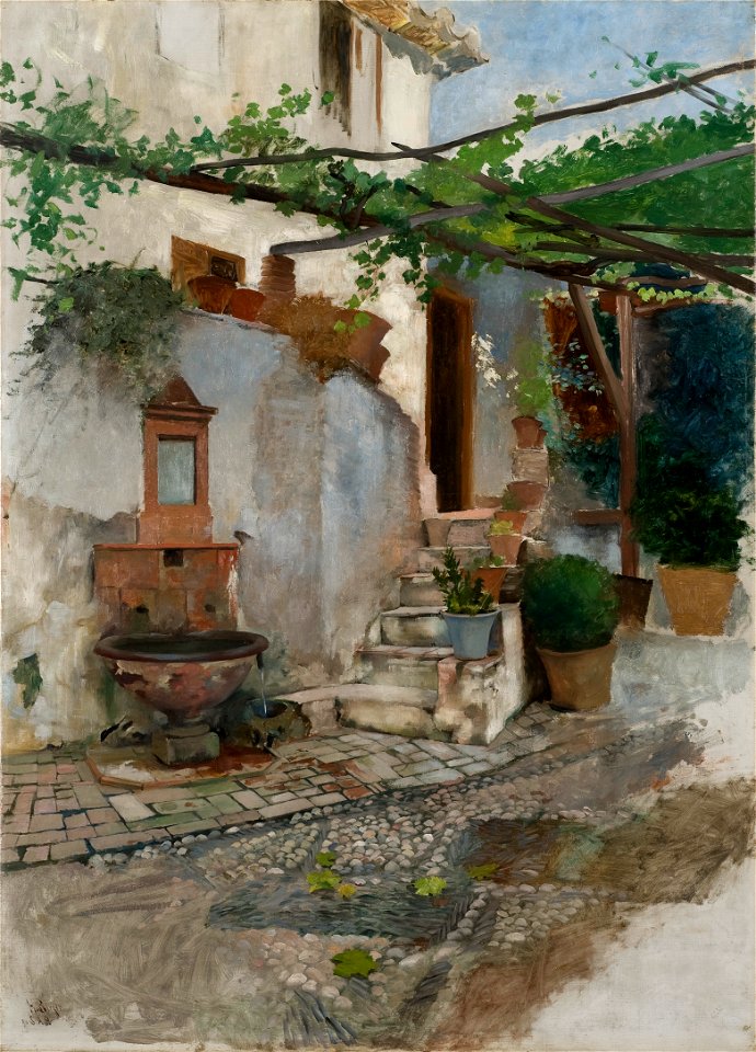 Farm Interior from the South of Spain (Hugo Birger) - Nationalmuseum - 23226