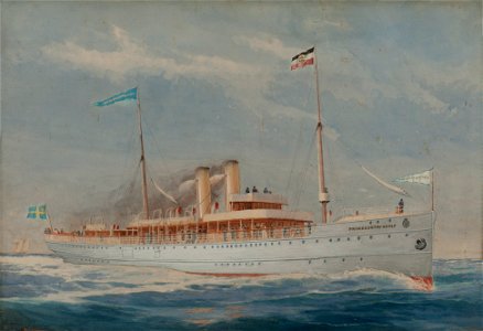 Fartygsporträtt-Post- passagerarångfartyg - Sjöhistoriska museet - S 1881