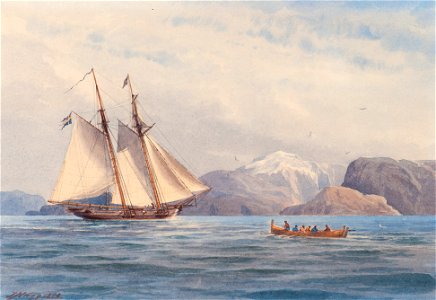 Fartygsporträtt-Skonert - Sjöhistoriska museet - O 08694