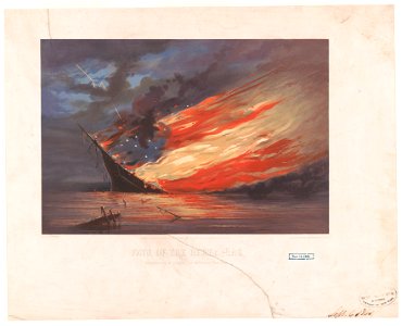 Fate of the rebel flag - painted by Wm. Bauly ; lith. of Sarony, Major & Knapp, 449 Broadway, N.Y. LCCN2003689293