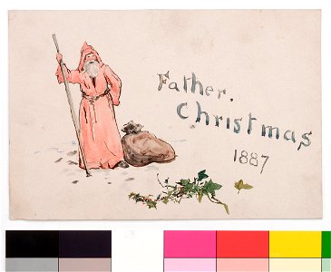 Father Christmas 1887 RMG PV2502. Free illustration for personal and commercial use.