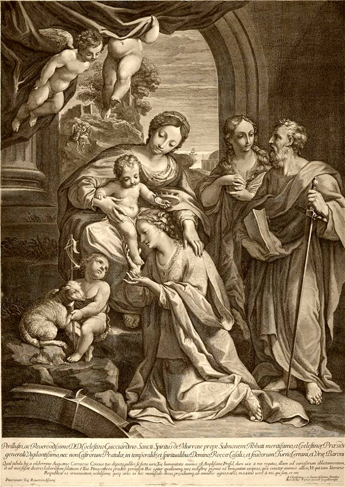 Farjat - Carracci - Couronnement de sainte Catherine
